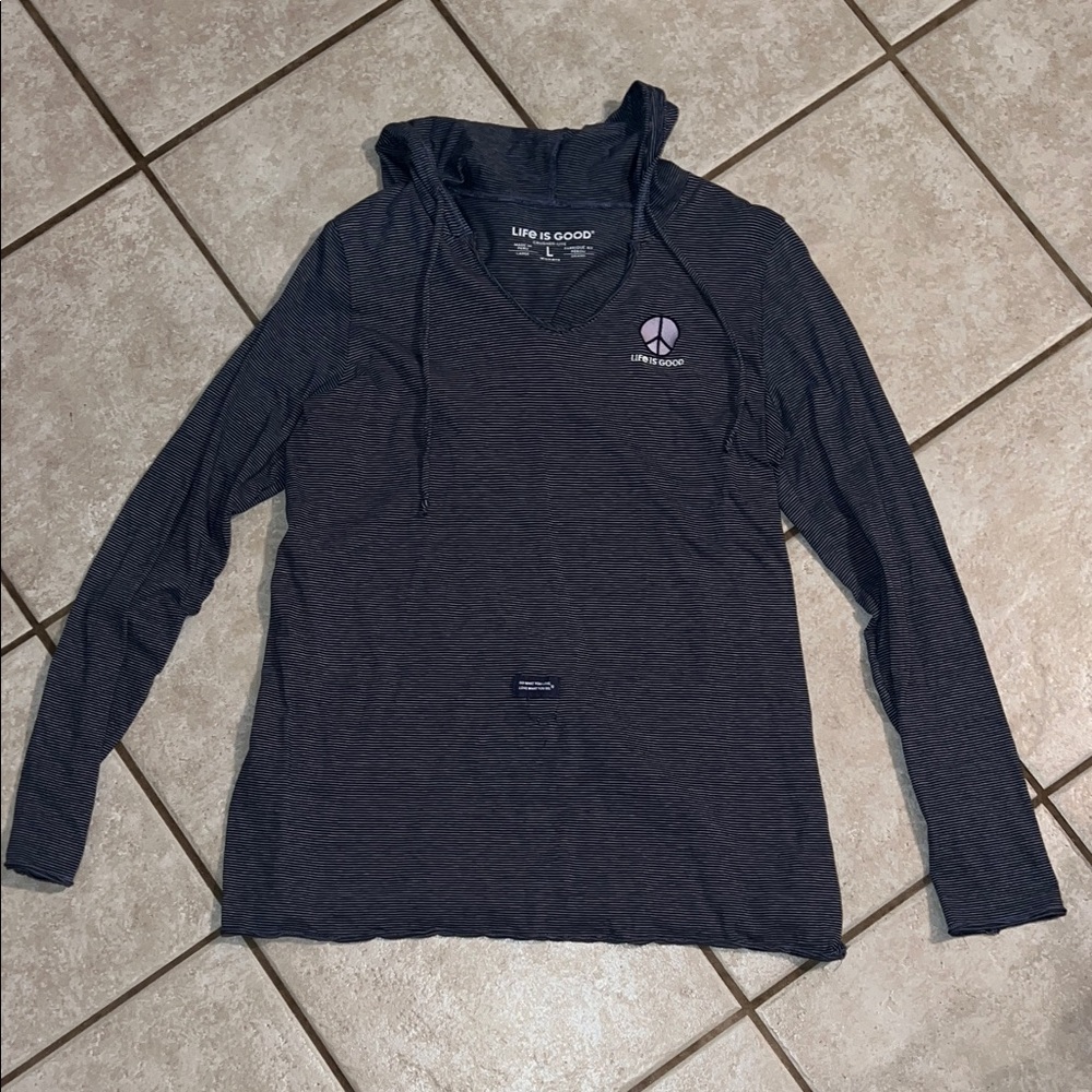 Life Is Good Navy Blue Hoodie